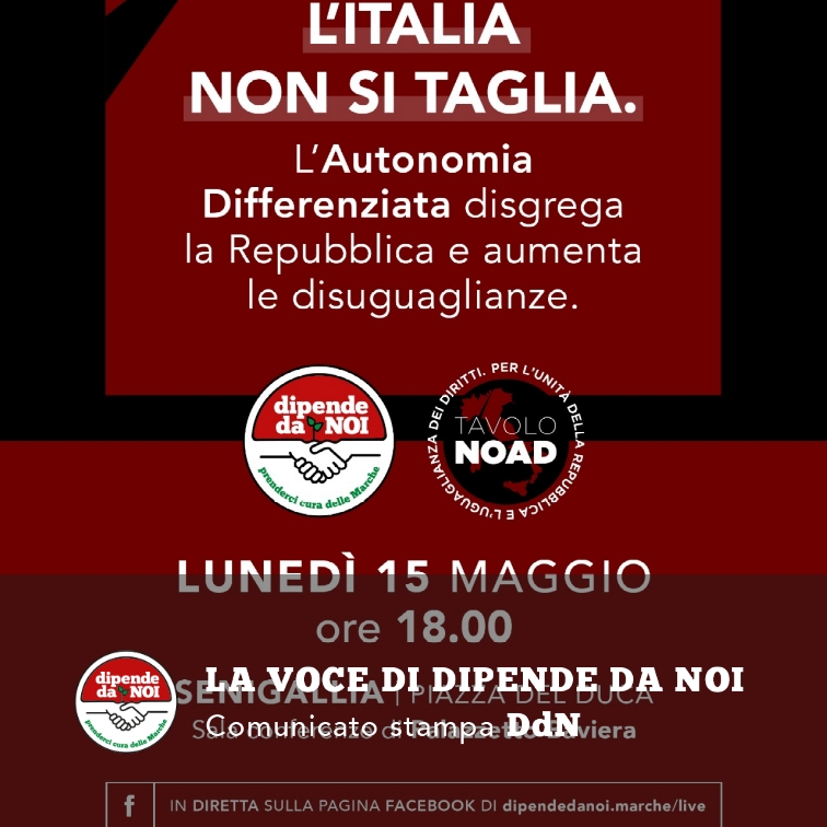 L’Italia non si taglia, l’Autonomia Differenziata disgrega la Repubblica e aumenta le diseguaglianze